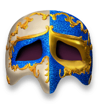 mask carnival h blue