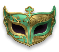 mask carnival h green