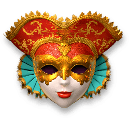 mask carnival h red